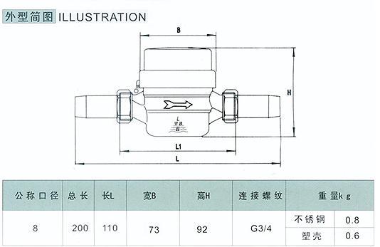 直读光电直饮水水表lyhz-8