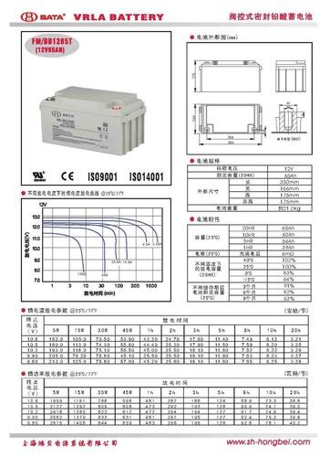 公用上海鸿贝生产厂家12V65AH太阳能专用蓄电池