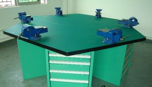 珠海六角钳工桌，复合六角钳工台，不锈钢六角钳工桌厂家