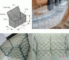 镀锌钢丝包塑石笼网、生态格宾六角石笼网