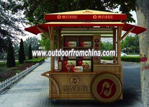 上海广场小吃车，海南实木售货车，步行街小吃车，豪华售货亭，街边小吃车