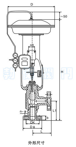 ZJHS-25-320P高压角型气动调节阀