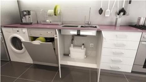 法国升利流洗手池废水提升泵装置
