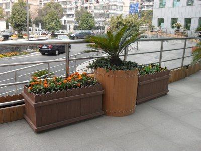 防腐木花箱 园林花箱 上海花槽 组合花箱
