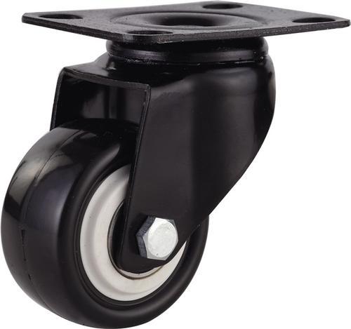 轻型机械设备专用脚轮（2寸黑色金钻轮万向轮、固定轮、刹车轮）