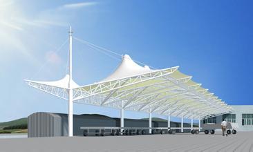 广西全州膜结构收费站设计，平乐优质球场膜结构