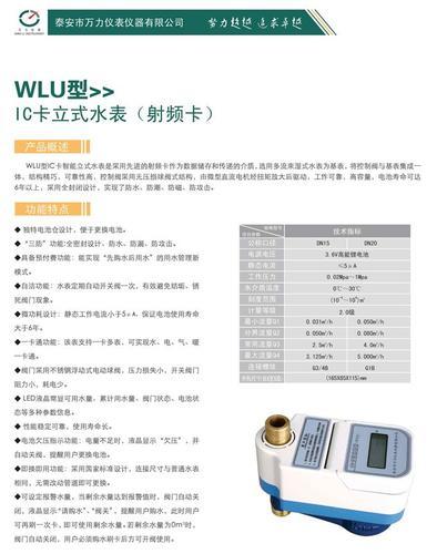 WLU型IC卡立式水表