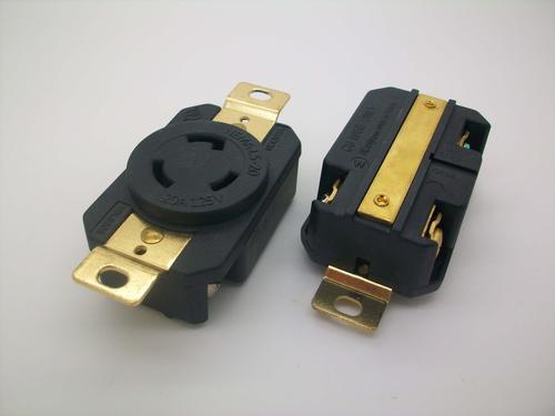 美式NEMAL5-20R连接器插座 引挂式美标插座 防脱落锁式纯铜NEMA插座