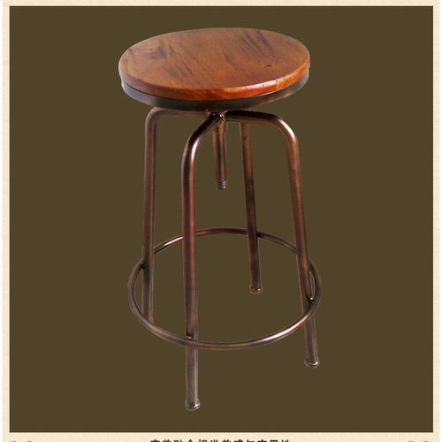 复古水管做旧铁艺酒吧椅