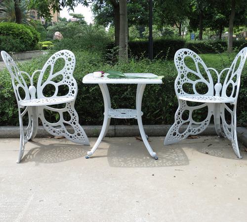 户外蝴蝶桌椅 室外铸铝蝴蝶桌椅