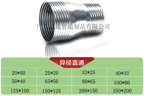 304锥螺纹式薄壁不锈钢水管