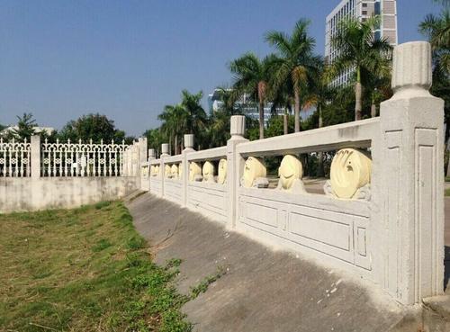 仿石护栏，铸造石护栏，河堤护栏