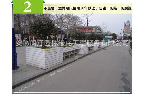 厂家定制 市政道路隔离景观绿化PVC微发泡马槽组合户外园艺花箱