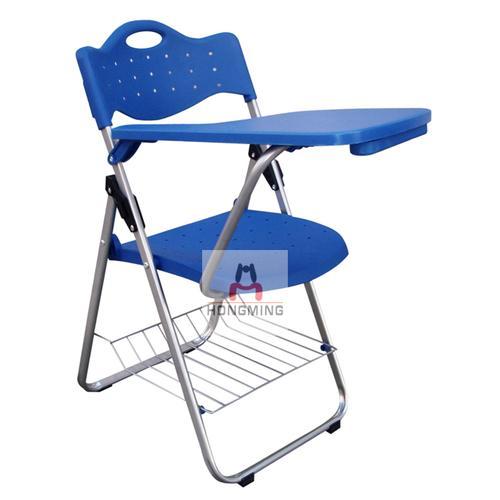 培训椅带写字板折叠椅 可折叠办公椅子带网新闻椅