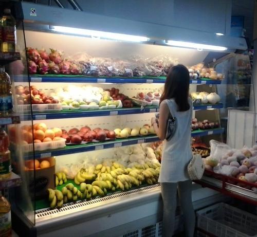 肯德冷藏柜保鲜柜风幕柜夜幕帘 超市蔬菜水果展示柜