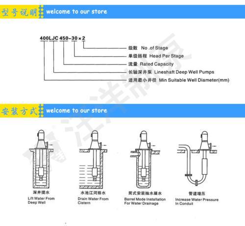 LJC干式长轴深井泵轴流深井泵电动深井泵立式多级深井泵深井长轴泵