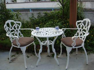 湖南衡阳**户外家具庭院铸铝桌椅五件套工厂订做报价