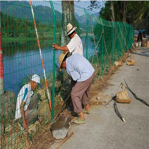 河道防护网 鱼塘护栏网 双边丝护栏网厂家直销