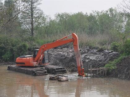 河南济源地区清淤挖掘机出租水上挖机出租