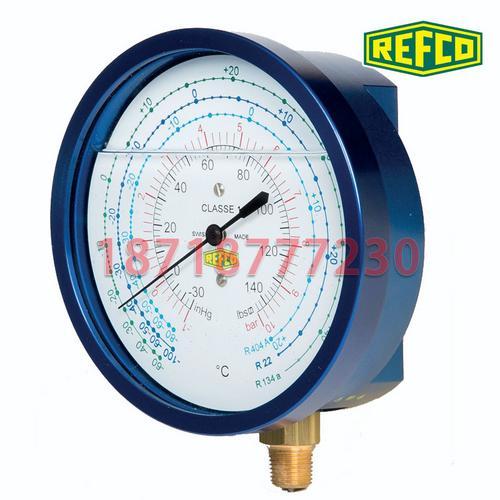 瑞士REFCO威科充油压力表R22/R134A/R404A/R410A/R407C