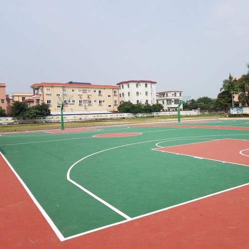 四川硅PU篮球场施工 重庆弹性彩色网球场地胶施工
