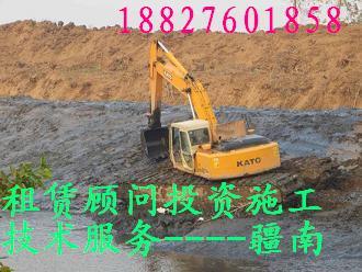 水利工程的得意助手水陆挖机出租江南实业