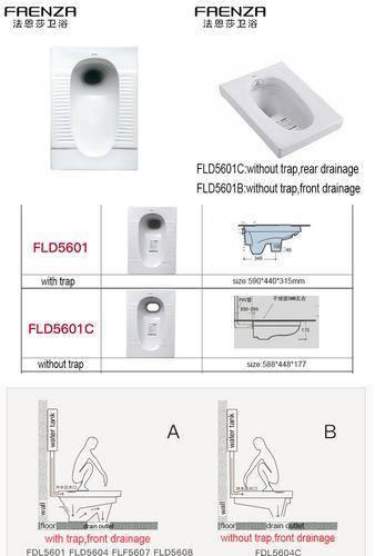 佛山法恩莎 供应高品质 陶瓷蹲便器FLD5601B