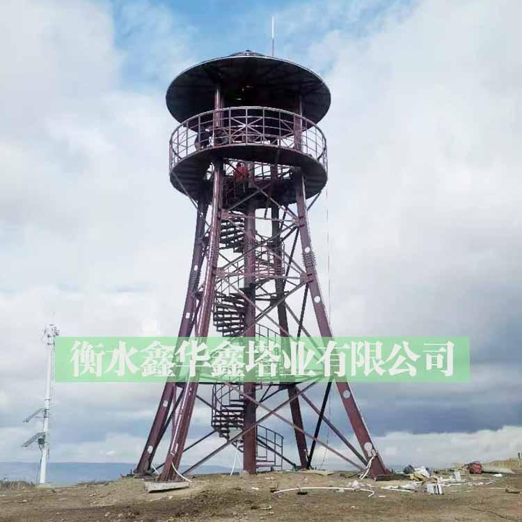 新疆裕民15米景区观光瞭望塔安装完成