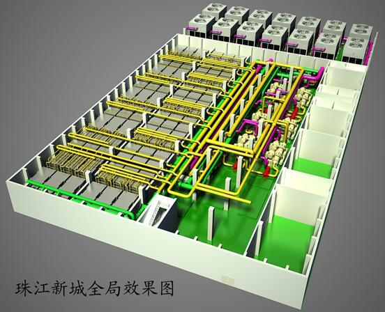 广州珠江新城机房三维设计图