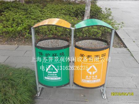 青浦公园垃圾桶，花箱