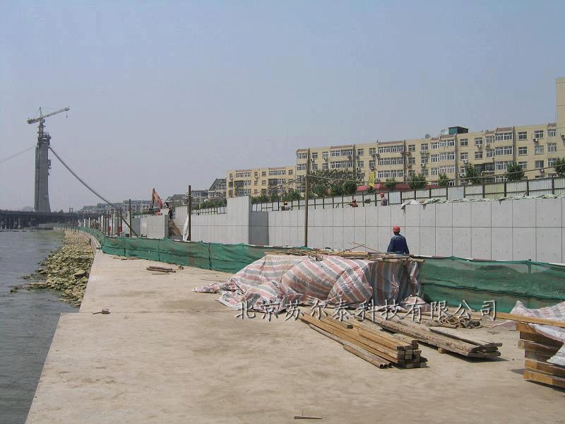 天津海河两岸清水混凝土景观墙