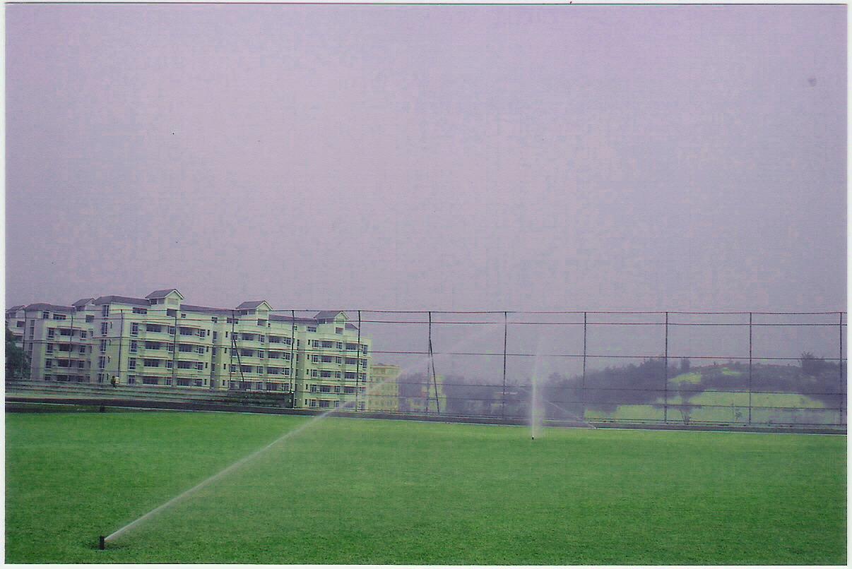 江门鹤山中学足球场全自动喷灌工程