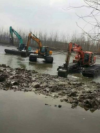 三亚湿地挖掘机出租水上挖掘机出租