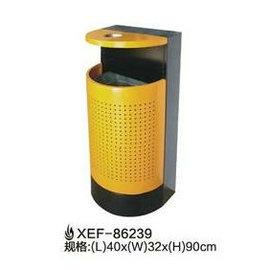 钢板喷塑冲孔垃圾桶XEF-86239