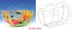 压克力亚克力有机玻璃双格小鱼缸EB-022
