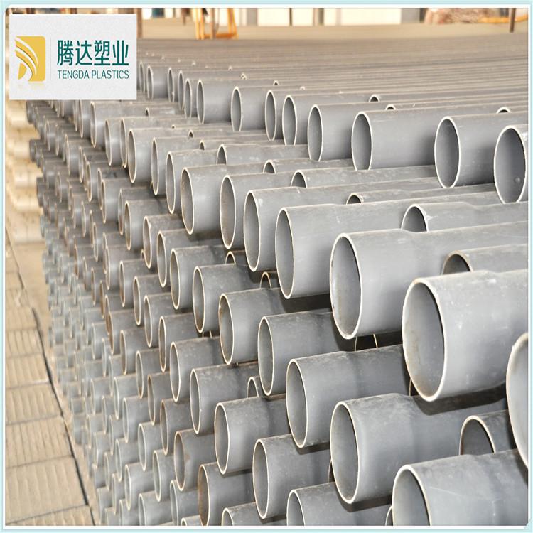 潍坊厂家供应PVC灰色地埋实壁管，电力电缆管厂家