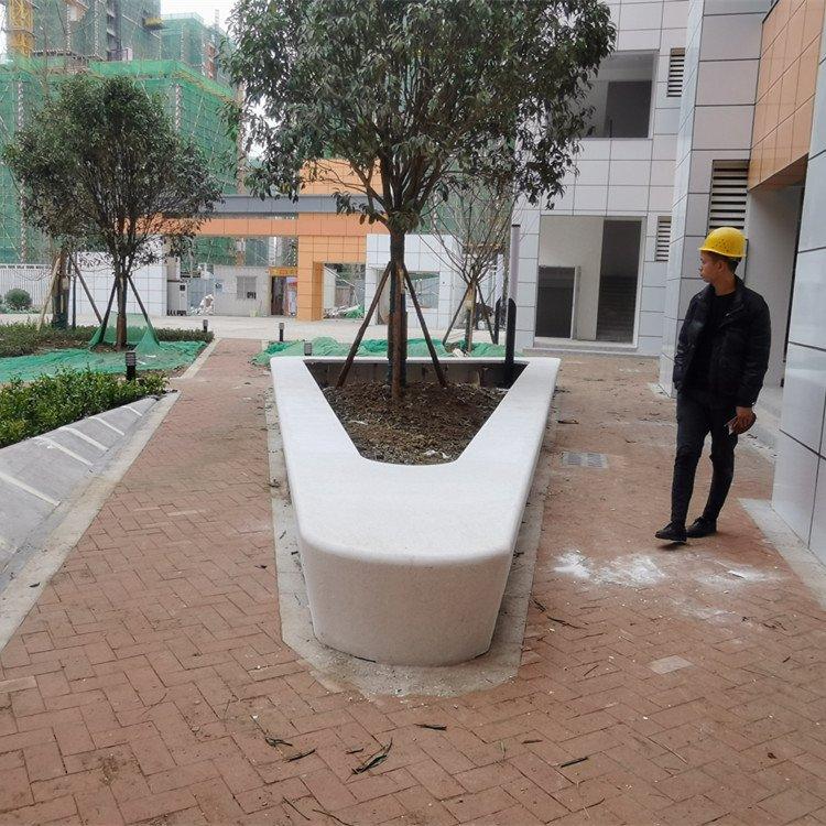 广东佛山泰科磨石树池坐凳现场安装泰科磨石材料供应商