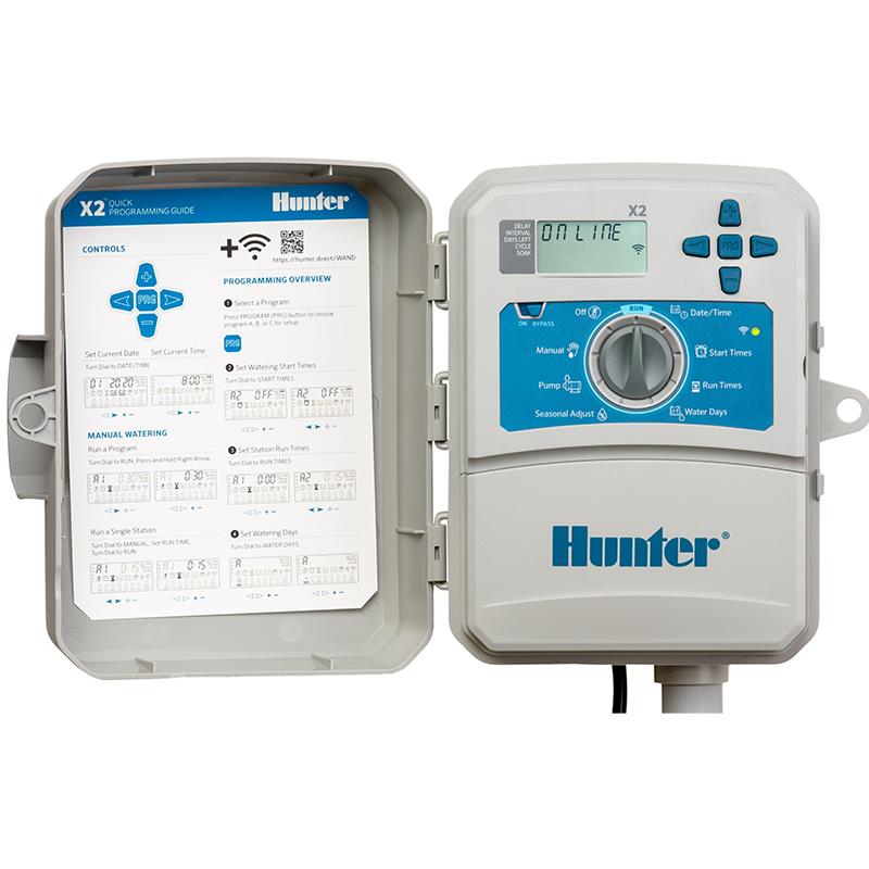 美国亨特Hunter自动灌溉控制器浇水定时器X2绿化园林手机wifi花园