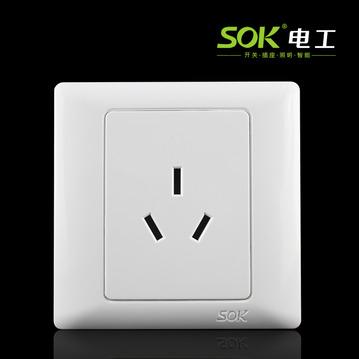 SOK K200 16A家居办公墙壁三孔插空调插