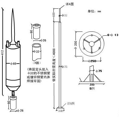 法国TOPIKE tu-pai-ke(矛头)提前放电射离子式避雷针