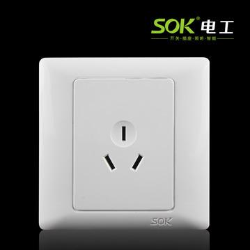SOK K200 10A家居办公墙壁三孔插空调插