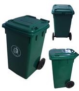 塑料垃圾桶250L，环卫垃圾桶，带轮可移动垃圾桶，小区物业公园市政用垃圾桶