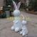 定制玻璃钢卡通兔子雕塑彩绘雕塑