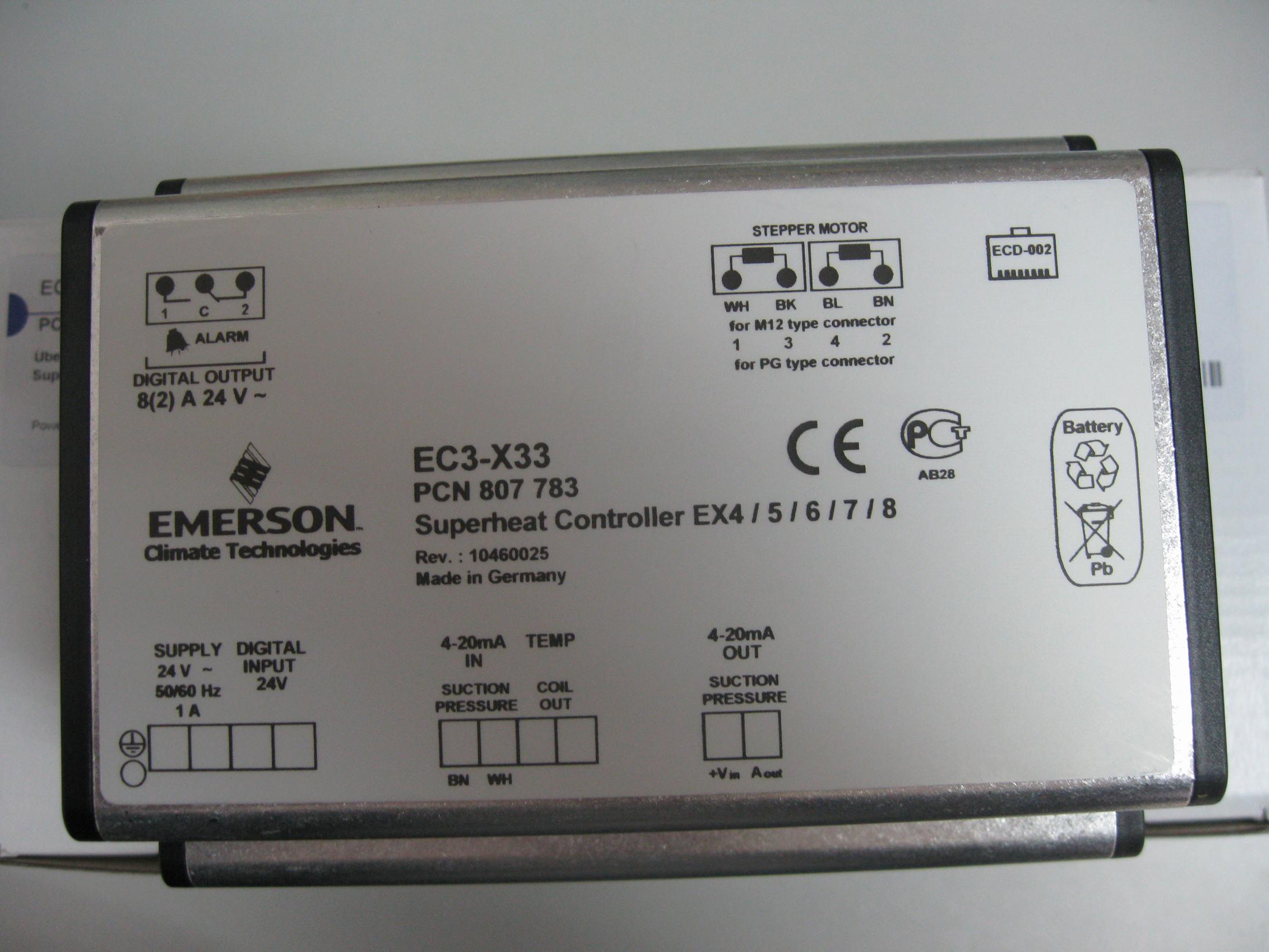 艾默生电子膨胀阀控制器EC3-X33/EXD-U00系列驱动控制器