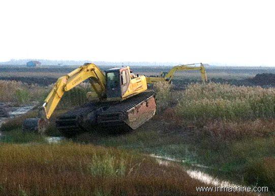 湖南省清淤机械水陆挖掘机出租出售