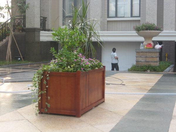 室外木质花箱-景观小品花池