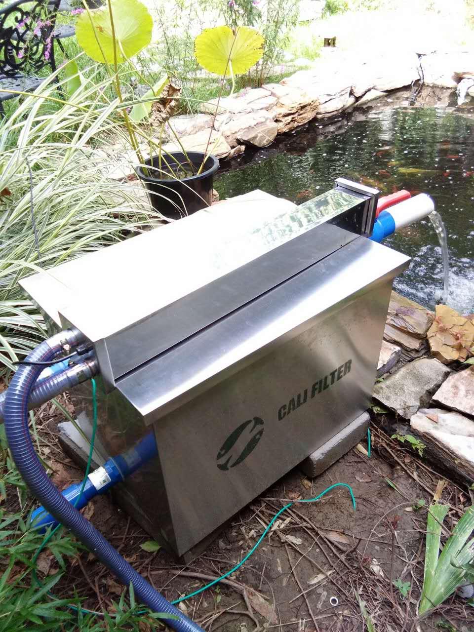 卡利净生态鱼池过滤器免清洗不锈钢过滤器
