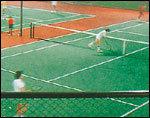 青岛三金体育专业铺装塑胶网球场、塑胶网球场设计、施工