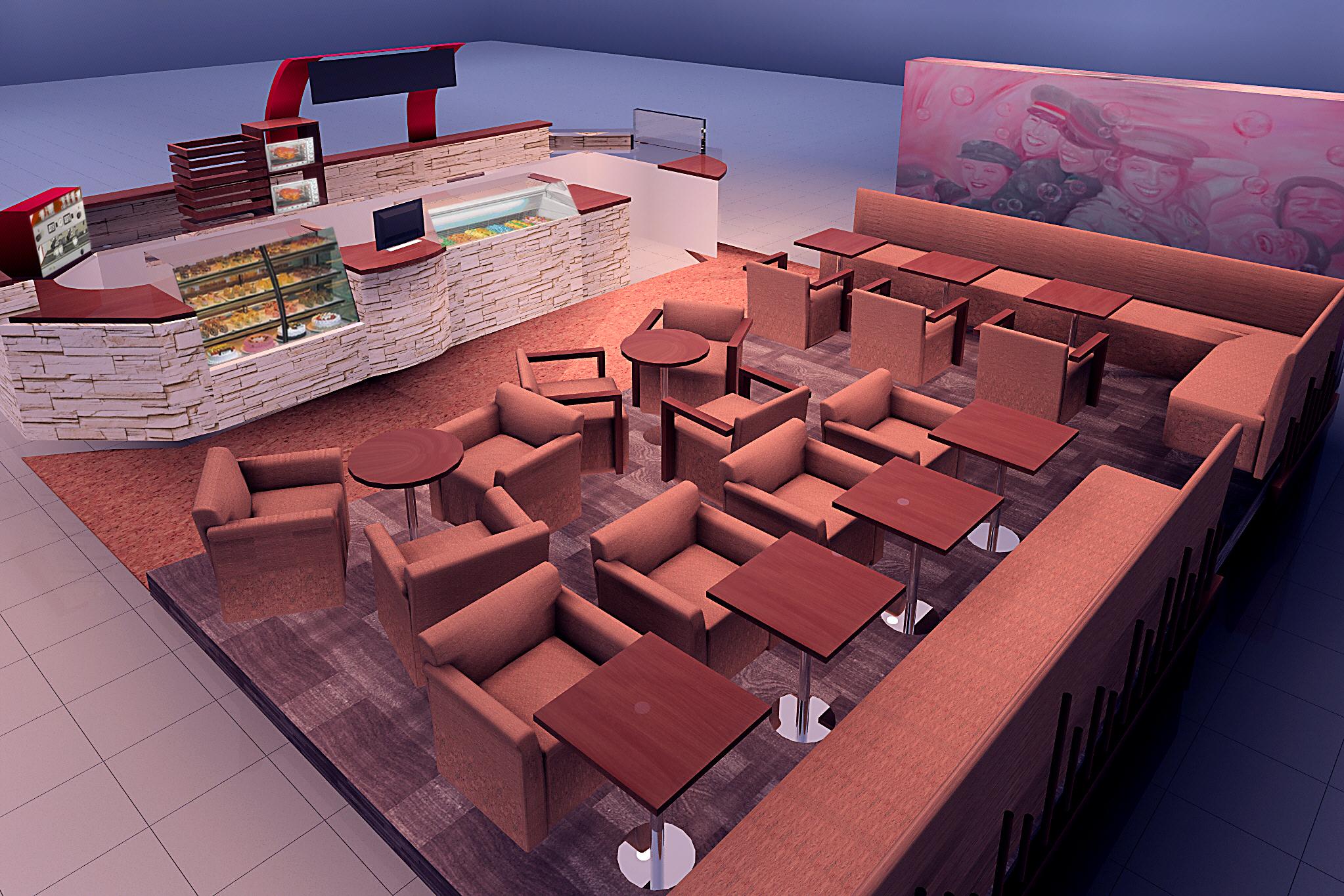 阳光不锈咖啡厅-建e室内设计网-设计案例