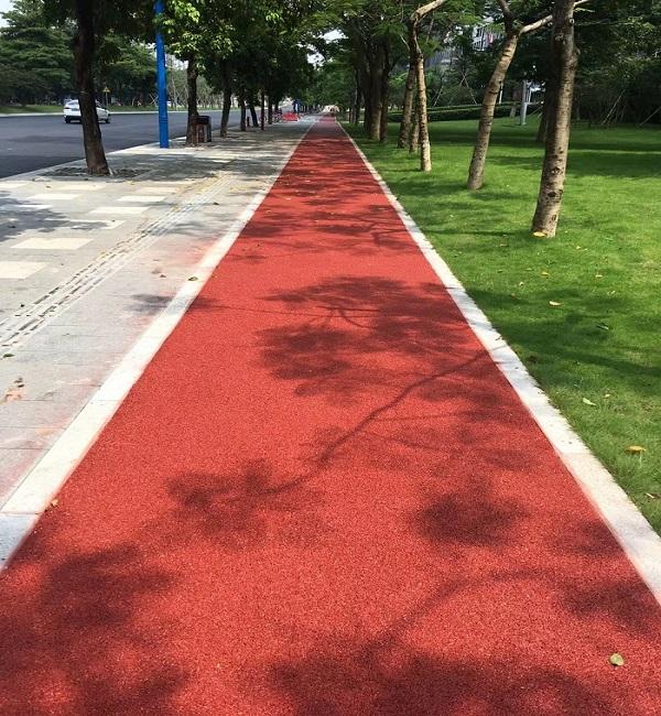 ​上海湿地公园彩色路面施工透水地坪胶结料面层保护剂